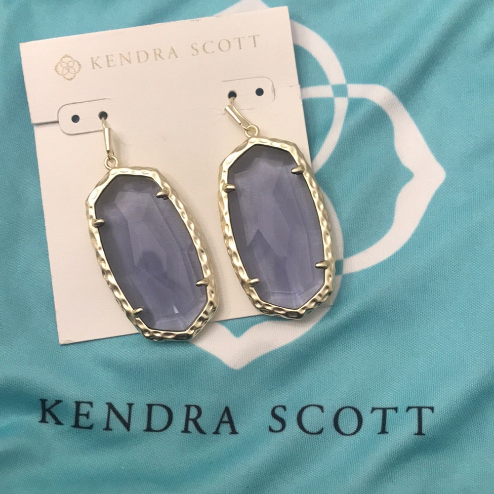 Kendra Scott Purple Drop Earrings